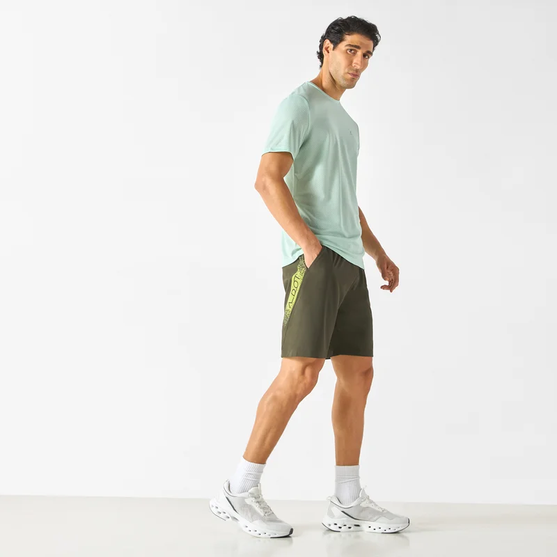 ADOT by Splash Printed Shorts with Elasticated Waistband and Pockets