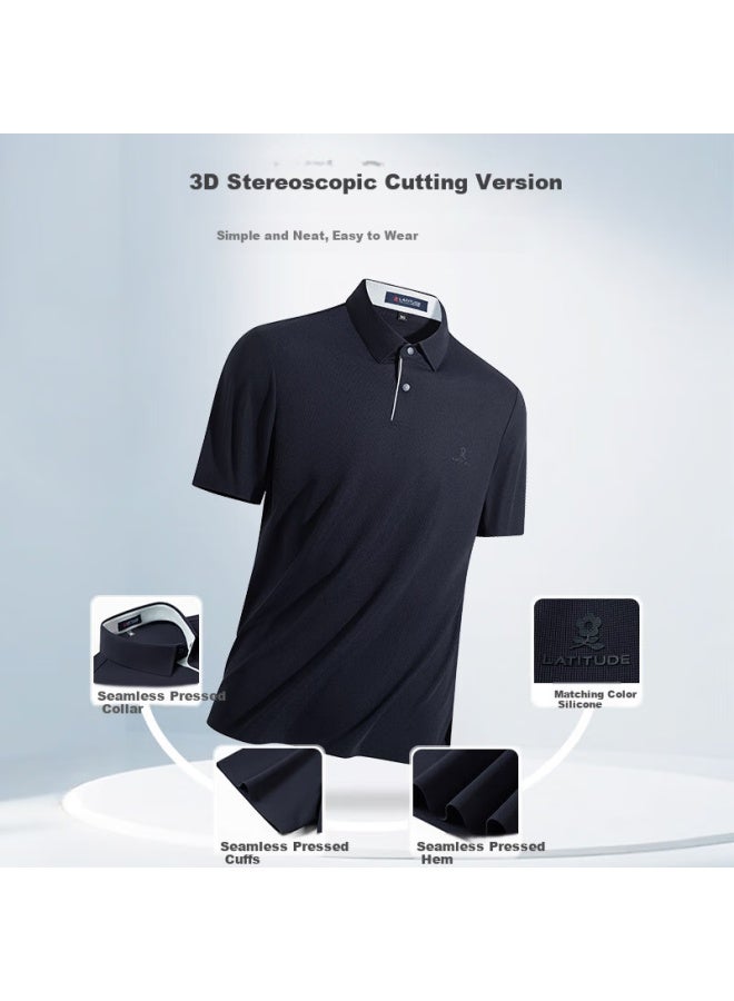Montagut Men's Short Sleeve Polo Shirt Breathable Cloud Comfortable Youth Business Casual Commuting Leisure T-shirt Light Fei Green Xl/52 - Image 1