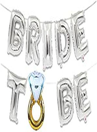 Bride To Be Letters with Diamond Ring Foil Inflatable Air Balloons Set for Wedding Engagement Decoration Party Supplies - Silver - 9 Pieces - pzsku/ZADDE9A733FA2D47B1161Z/45/_/1720652340/32939202-009c-471e-89ff-dc60f65331eb