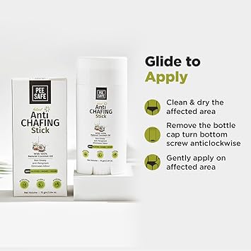PEESAFE PEESAFE Natural Anti Chafing Stick Anti Chafe Balm 75 g Pack of 1 Anti Chafing Anti Blister Anti Sweat Anti Rashes Itching Chafing Relief  - Image 5