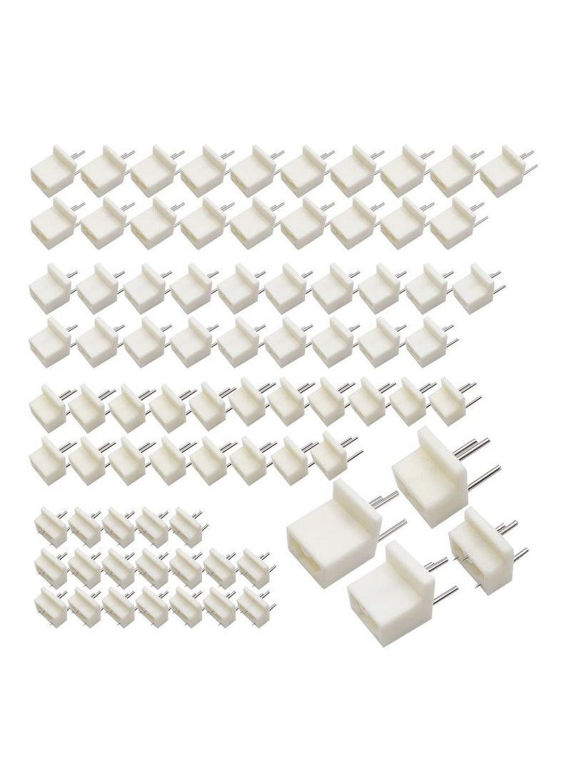 80 Pcs Non-Trace Picture Hanging Hook, Plastic Invisible Traceless Hardwall Hook White for Photo Painting (4 Sizes) - Image 1