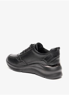 Celeste Women's Solid Shoes with Lace-Up Closure and Zip Detail  - Image 2