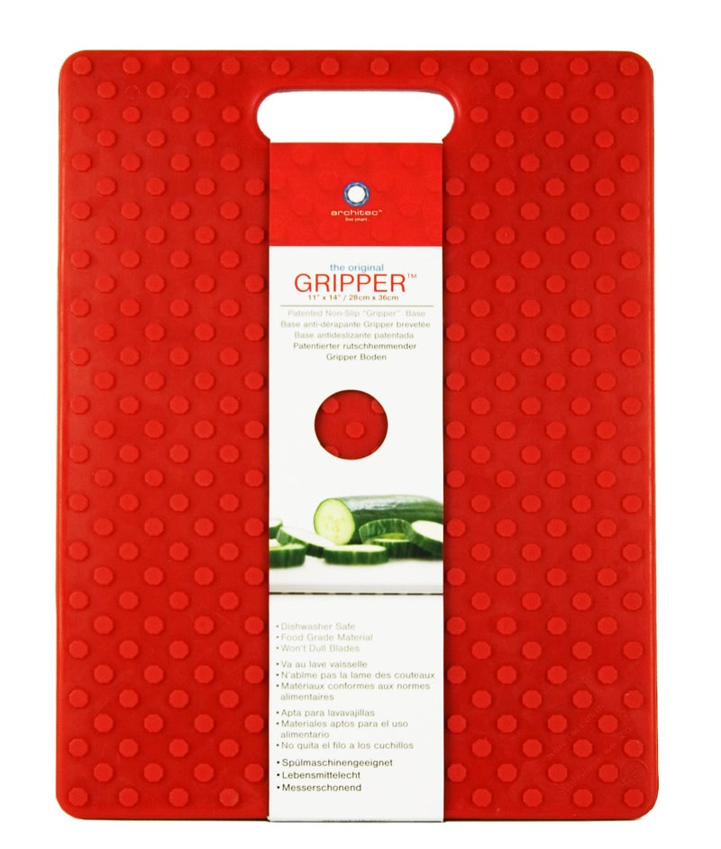 Architec Original Non-Slip Gripper Cutting Board, 11" x 14", Red - Image 2
