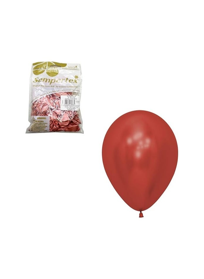 Sempertex Assorted Color Balloons Pack of Various Vibrant Colors Perfect for Birthdays Parties Weddings and Celebrations Durable Latex Balloons for Fun and Festive Event Decorations (Crystel Red) - Image 3