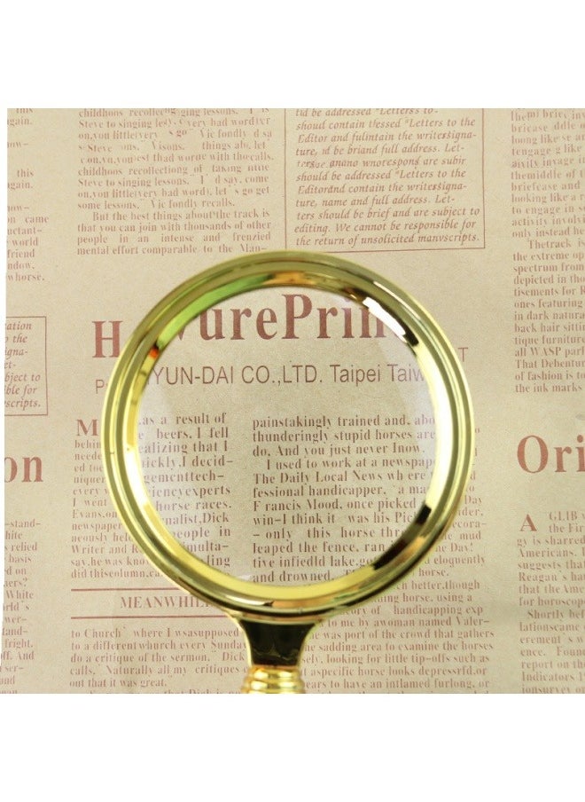Generic - Large Size 10X Magnifying Glasses, Handheld Shatterproof Reading Magnifier, 60mm Magnify Glasses HD Optical Glass Len with Non-Slip Handle - Image 1