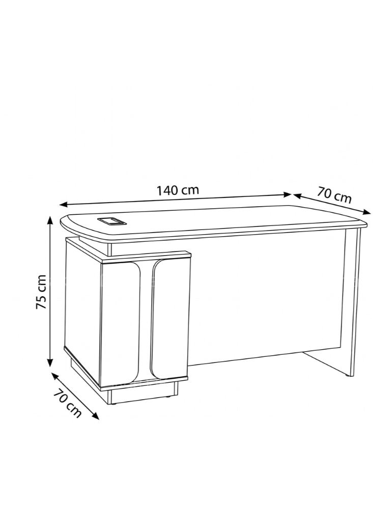Karnak Cephas Reception Table with Lockable Drawers | Front Reception Desk | Multifunctional Modern Office Front Counter Table for Retail Hotel Clinic Workspace Furniture (Grey) - Image 2
