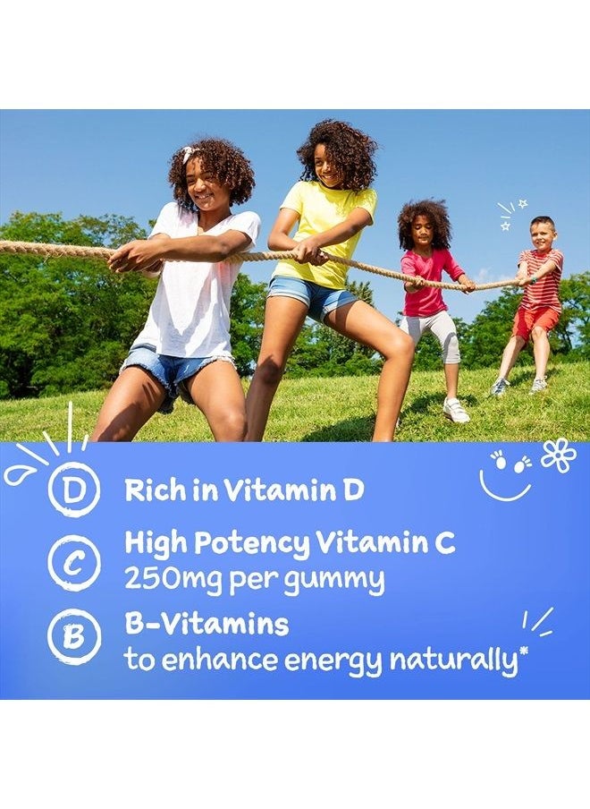 Emergen-C Kidz Immune+ Immune Support Dietary Supplements, Flavored Gummies with Vitamin C, B Vitamins and Vitamin D for Immune Support, Fun-Tastic Fruit Flavored Gummies - 44 Count  - Image 2