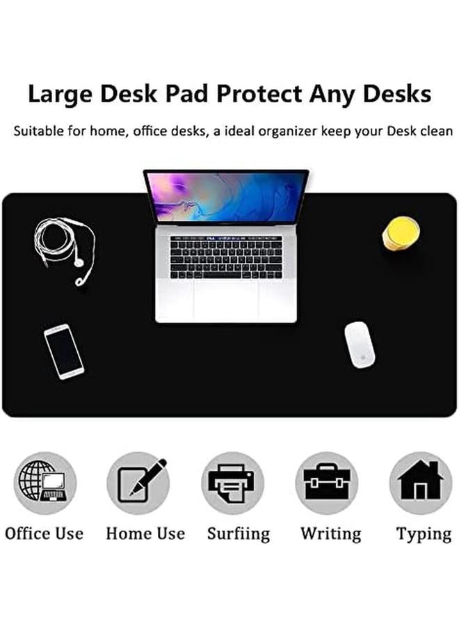 كول بيبي وسادة مكتب متعددة الوظائف رفيعة للغاية مقاومة للماء من جلد البولي يوريثان، حصيرة كتابة مكتبية للاستخدام المزدوج للمكتب والمنزل، 90 * 45 سم، أحمر بالإضافة إلى أسود - Image 2