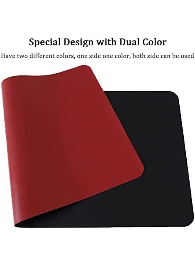 كول بيبي وسادة مكتب متعددة الوظائف رفيعة للغاية مقاومة للماء من جلد البولي يوريثان، حصيرة كتابة مكتبية للاستخدام المزدوج للمكتب والمنزل، 90 * 45 سم، أحمر بالإضافة إلى أسود - Image 3