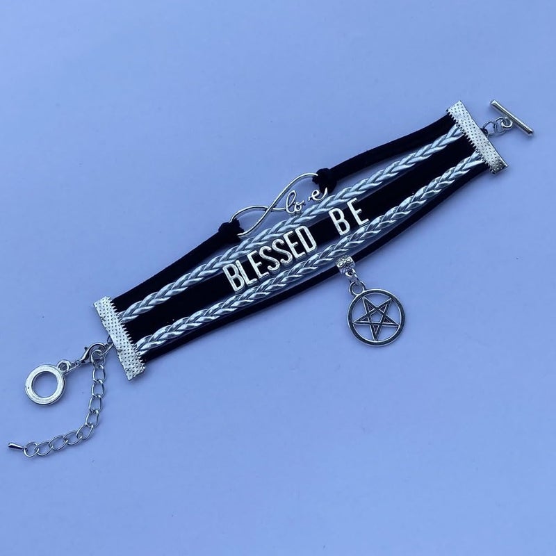 DOLON Blessed Be Bracelet Pentagram Star Charm Witch Gift Wiccan Jewelry - Image 2