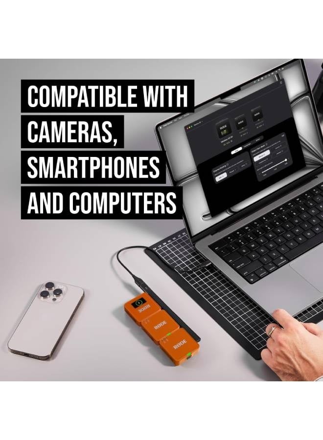 رود نظام ميكروفون لاسلكي مدمج Rode Wireless GO (الجيل الثالث) - برتقالي WIGOGEN3 - Image 4