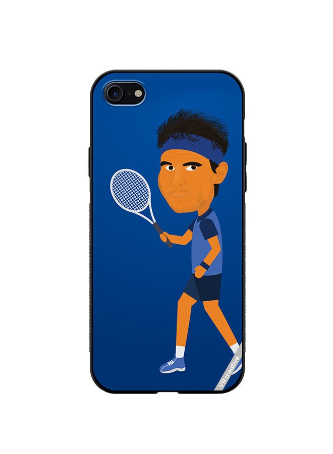 VR CREATIVE Protective Case Cover For Apple iPhone 7/8/SE 2020 Tennis Player Male Character Design Multicolour - Image 1
