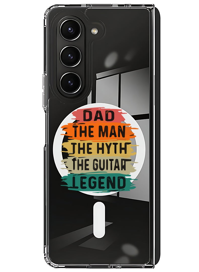 Theodor Magnetic Case for Samsung Galaxy Z Fold 5 Compatible with MagSafe Wireless Charging, Shockproof Phone Bumper Cover Dad-01 - Image 1