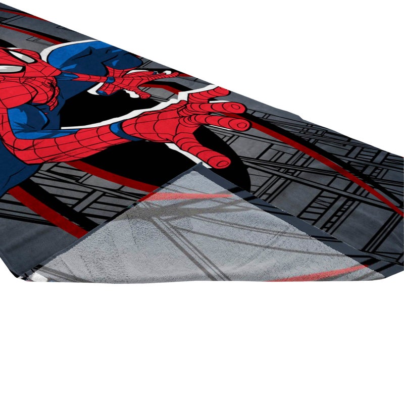 Jay Franco Marvel Spiderman Bath Pool Beach Towel - Kids Grey Super Soft & Absorbent 100% Cotton Towel, Measures 28 x 58 - Image 5