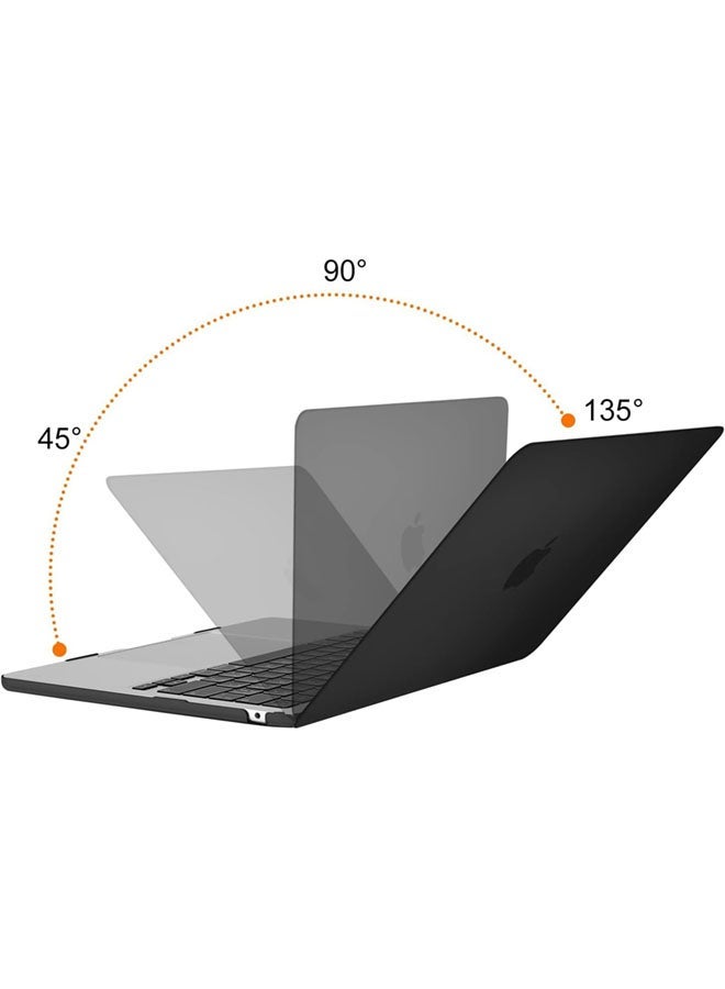 SJet Case Compatible with MacBook Air 13 inch M5 2026 M4 2025 M3 M2 2024-2022 A3449 A3240 A3113 A2681, Plastic Hard Shell with Keyboard Skin Cover for MacBook Air 13.6 inch Case, Black AR Layout - Image 5