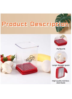 Oasisgalore Fruit Slicer, Egg Slicing Cup, Multifunctional Stainless Steel Fruit and Vegetable Slicer Portable Egg Slicing Tool Suitable for Making Strawberry Banana Fruit and Vegetable Salad Platter  - Image 3