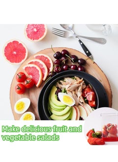 Oasisgalore Fruit Slicer, Egg Slicing Cup, Multifunctional Stainless Steel Fruit and Vegetable Slicer Portable Egg Slicing Tool Suitable for Making Strawberry Banana Fruit and Vegetable Salad Platter  - Image 4