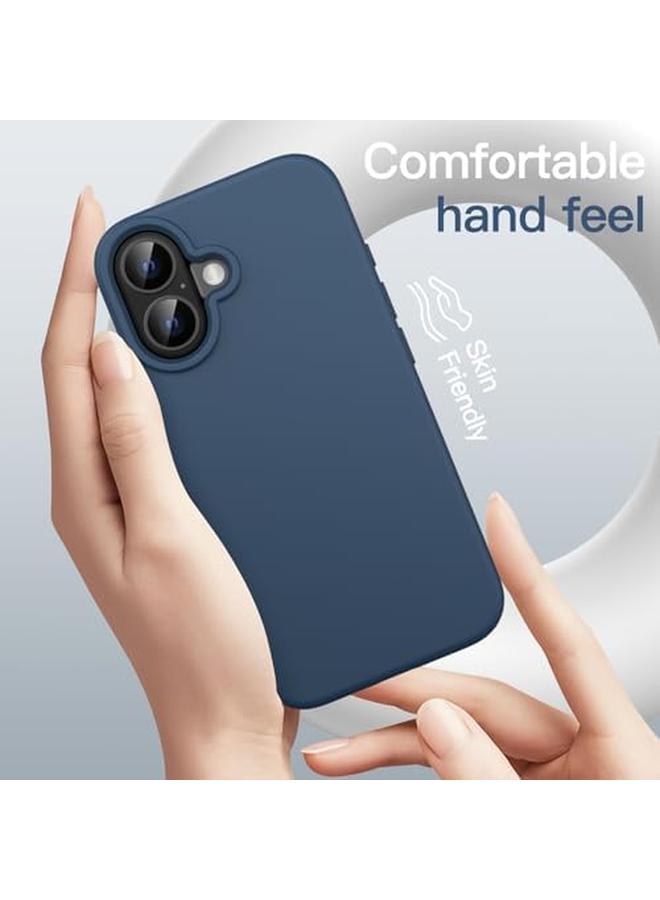 Jetech Liquid Silicone Case For Iphone 16 6.1 Inch Silky Soft Touch Full Body Protective Phone Case Anti Scratch Shockproof Cover With Microfiber Lining Navy Blue - Image 3