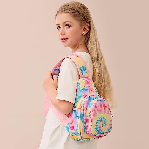 Choco Mocha Girls Sling Bags Kids Crossbody Bag for Girls Kids Sling Bags Ages 8-12 Girl Purse Christmas Purses Gifts, Tie Dye-Rainbow - Image 4