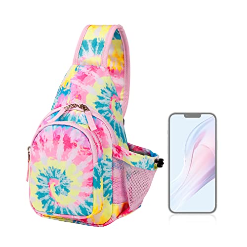 Choco Mocha Girls Sling Bags Kids Crossbody Bag for Girls Kids Sling Bags Ages 8-12 Girl Purse Christmas Purses Gifts, Tie Dye-Rainbow - Image 1