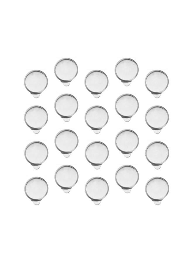 klarako 50pcs Earring Cabochon Settings Clip-on Earring Blanks for Jewelry Making and DIY Crafts Silver 16MM  - Image 3
