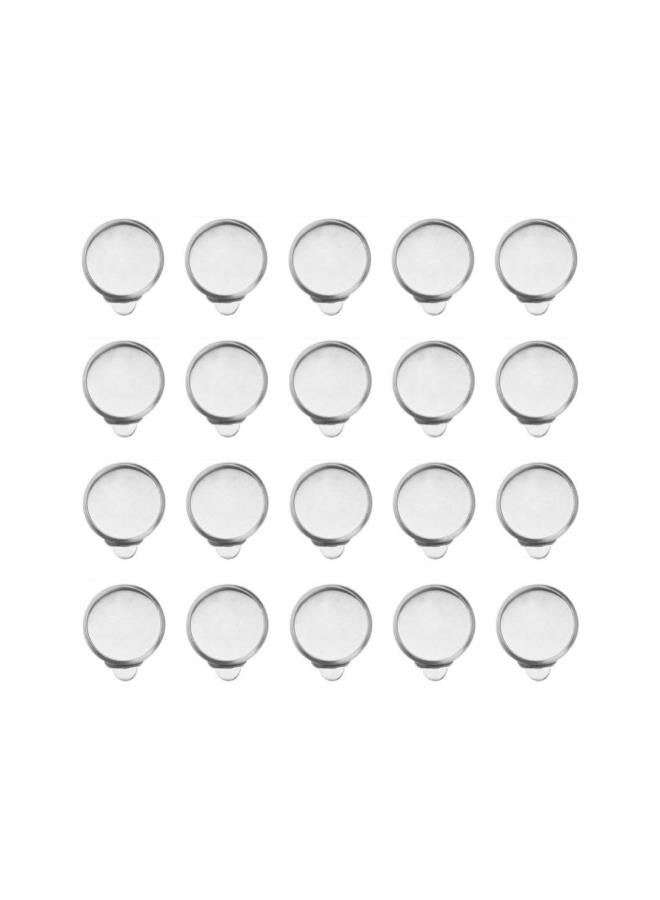 klarako 50pcs Earring Cabochon Settings Clip-on Earring Blanks for Jewelry Making and DIY Crafts Silver 16MM  - Image 1
