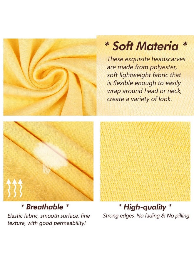 Xtrend 1 Piece Extra Wide Breathable Soft Fashion Halo Jersey Turban for Women (Turmeric) - Image 2