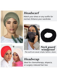 Xtrend 1 Piece Extra Wide Breathable Soft Fashion Halo Jersey Turban for Women (Turmeric)  - Image 5
