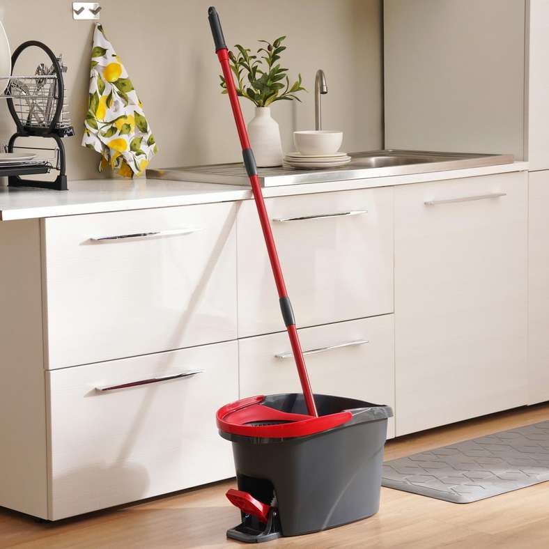 Pan Home Vileda Easy Wring Mop And Bucket Set 50x30x29cm -Red - 263PHL9900007