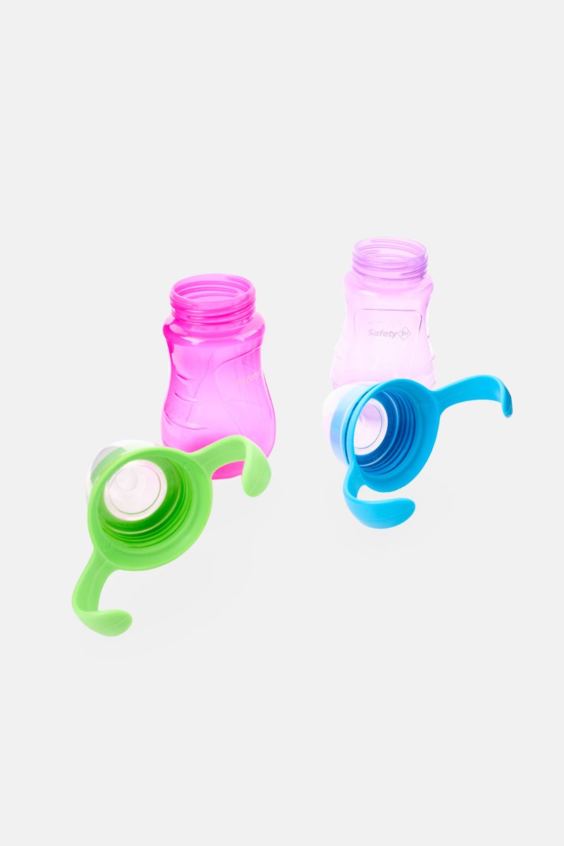 Safety 1st Toddlers 2 Pcs Wide Neck Feeding Bottle With Handle 266ml, Multicolor - Image 2