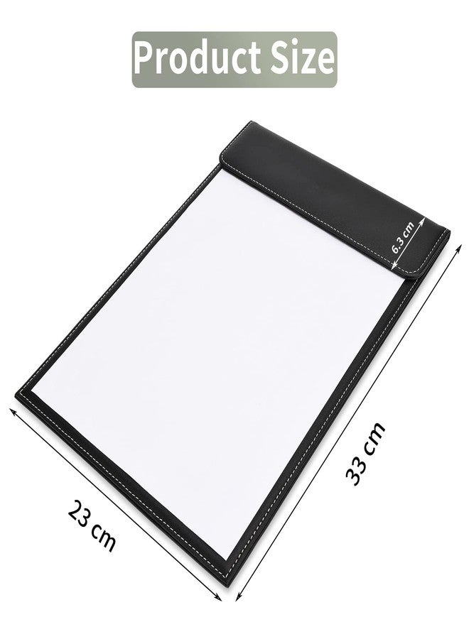 GORESE 2 Pack A4 Letter Size Clipboards, Black Faux Leather, Low Profile Magnetic Clip, 9" x 12.5" - Image 5
