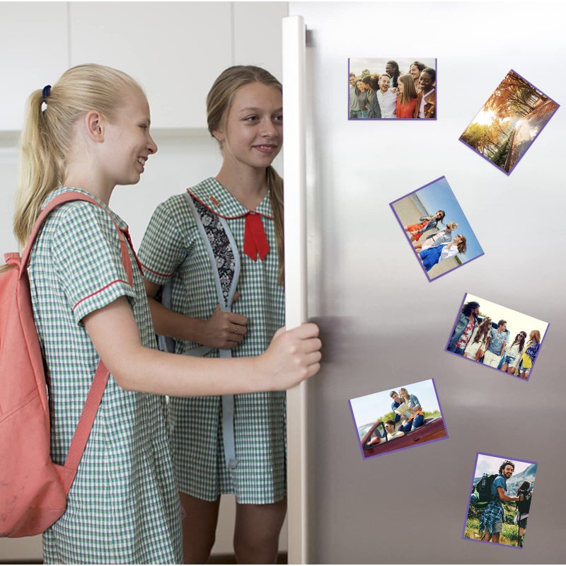 CHUNNIAO Purple Magnetic Picture Frame 4X6 for Refrigerator 10 Pack Photo Magnets Sleeves - Image 5