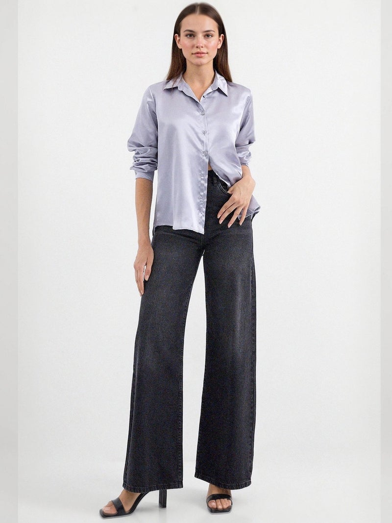 BIG DART BDART Satin Woven Button Shirt - Image 2