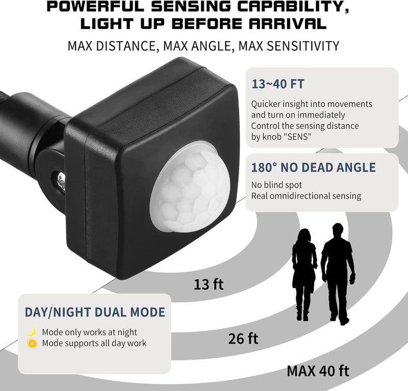 KIKVI Motion Sensor Outdoor Switch PIR, Light Beam Sensing Switch with Relay Output, Infrared Motion Activated Switch Replacement Detector for Wall Light Solar Security Lights Alarm - Image 4