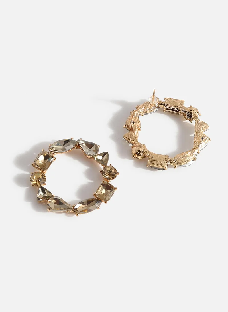 سوهي أقراط مصمم الحجر الذهبي