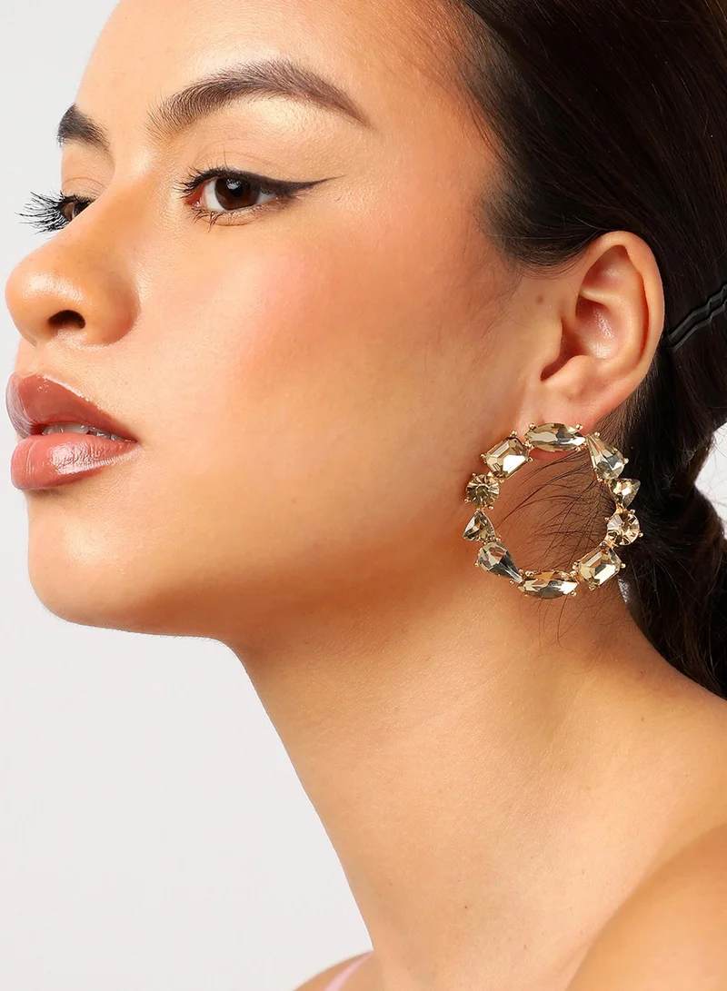 سوهي أقراط مصمم الحجر الذهبي