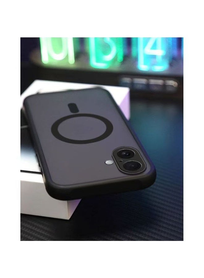 حافظة هاتف مغناطيسية سوداء مناسبة لجهاز iPhone 17 - مضادة للسقوط، رقيقة جدا، فاخرة، أسلوب بسيط - Image 5