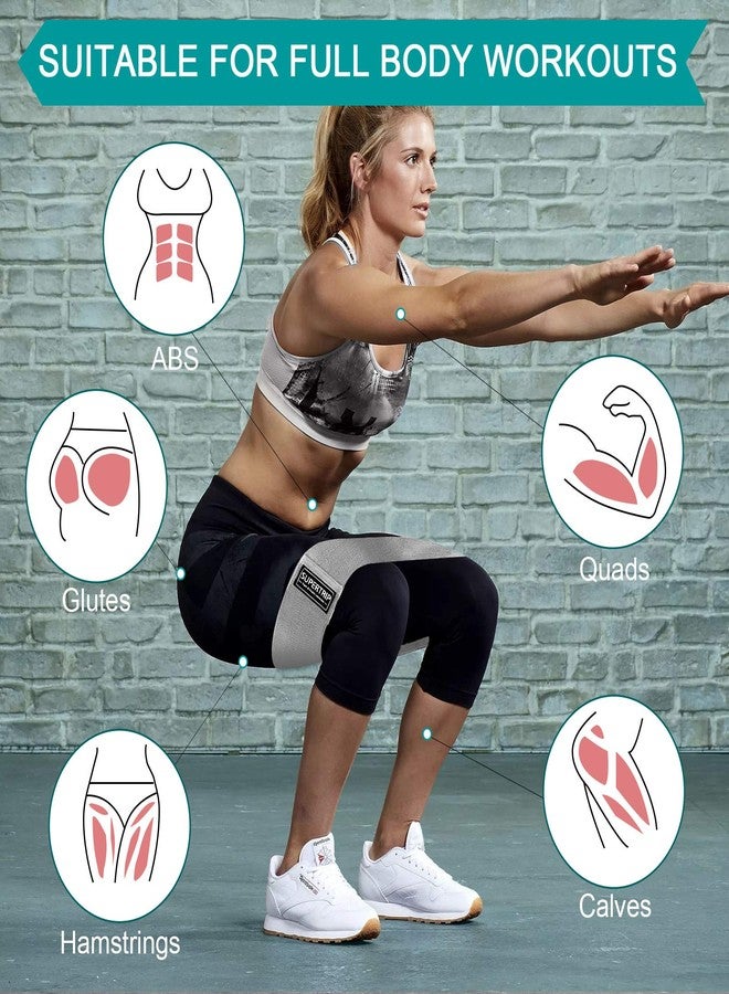 Supertrip Fabric Resistance Bands for Legs and Butt Non-Slip Booty Bands Set for 2, Women/Men Exercise Loop Bands Elastic Workout Fitness Bands Wide Strength Bands for Squat Glute Hip - Image 5