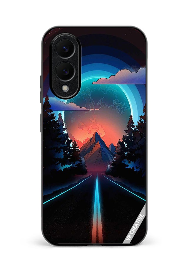 VR CREATIVE Protective Case Cover For Samsung Galaxy S25 Edge Road To Paradise Design Multicolour