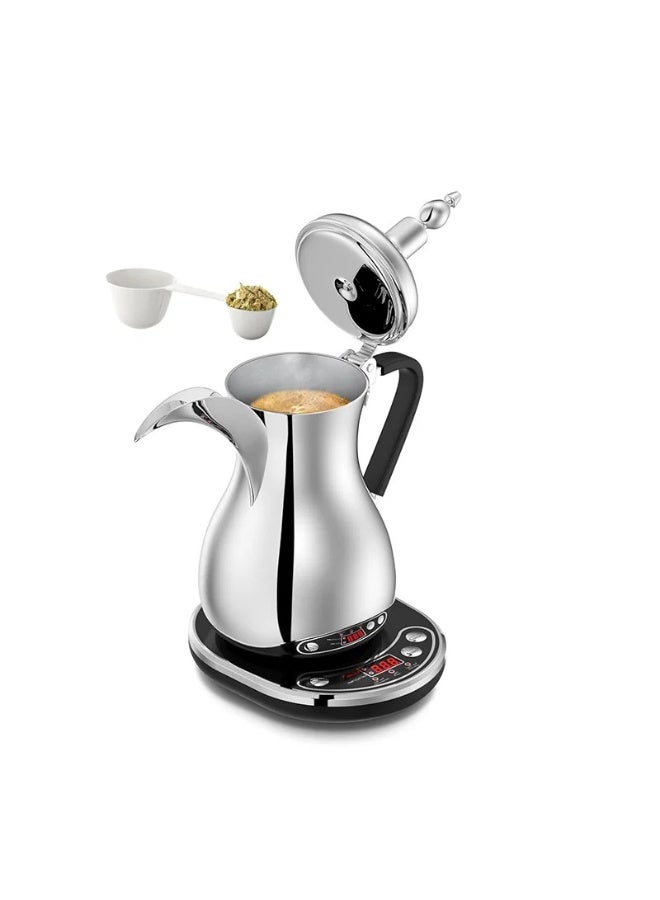 alsiaf 007 Al-Saif Electric Arabic Coffee Maker, 900W, with Digital Temperature and Time Display, 1L, Silver (E03307) - Image 3