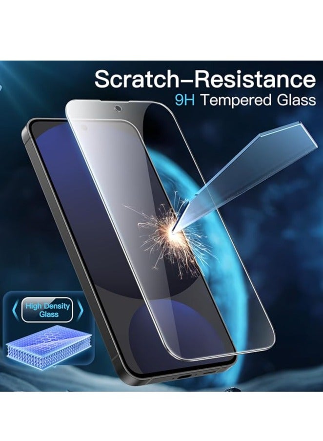 BORTONY Samsung Galaxy S24 FE Screen Protector Tempered Glass Fingerprint ID Compatible HD Clear Glass 3-Pack - Image 3