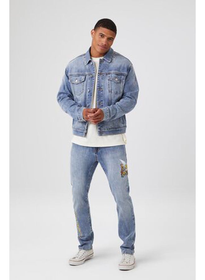 FOREVER 21 Denim Trucker Jacket - Image 4