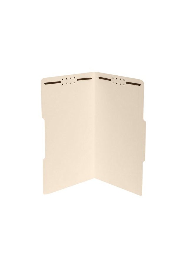 Blue Summit Supplies 50 Legal Size 1/3 Cut Fastener File Folders - Reinforced Top Tab - Durable 2 Prongs Designed to Organize Standard Legal and Medical Files, Law Office Reports - Legal Size, Manila, 50 Pack - Image 1