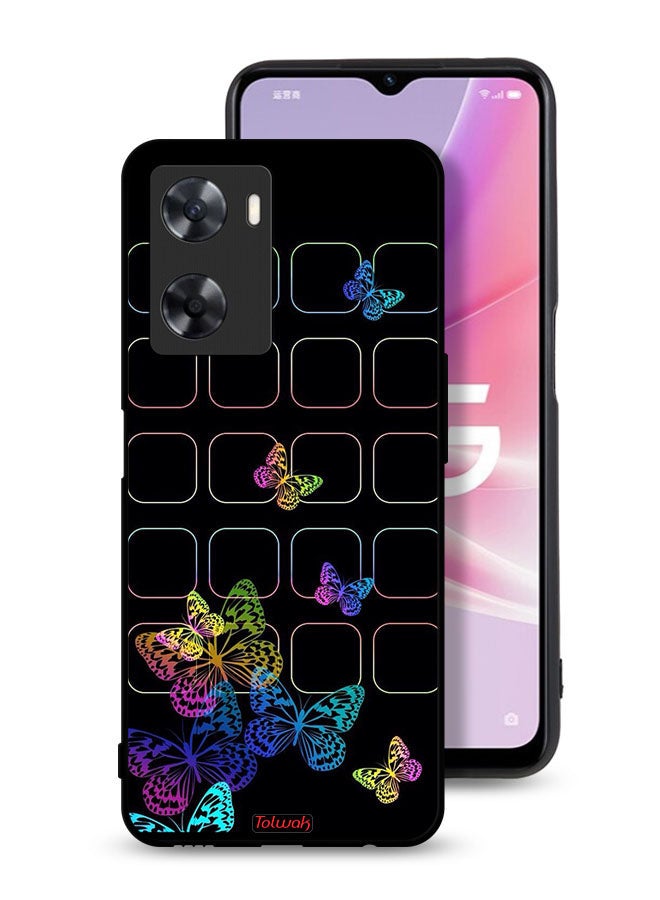 Tolwak Oppo A77s Protective Case Cover Colorful Butterflies - Image 1