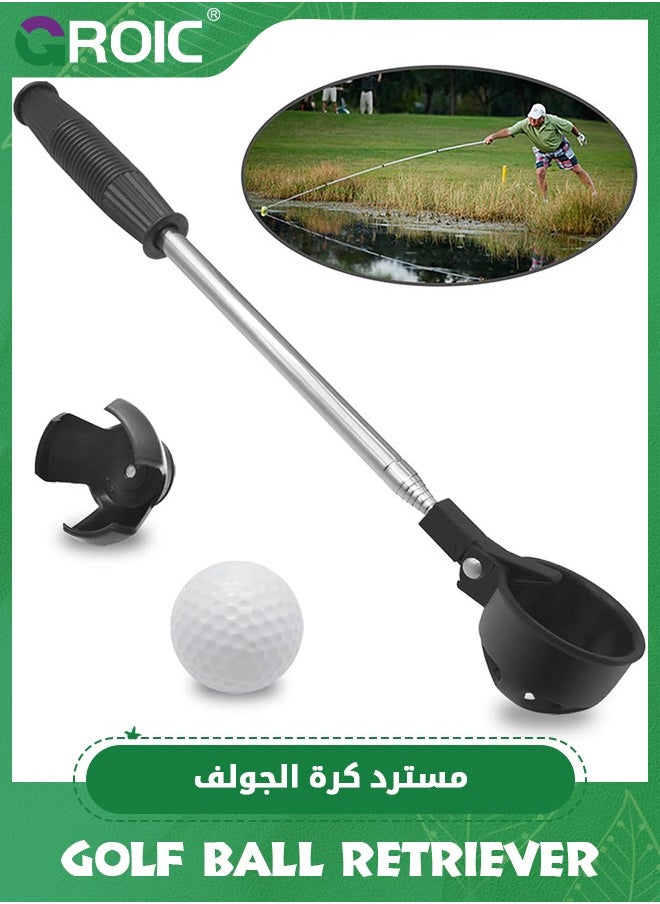GROIC Golf Ball Retriever, Golf Ball Retriever Telescopic Set, Max 6.4Ft Portable Stainless Ball Retriever Tool Golf, with Golf Ball Picker Upper for Putter, Golf Accessories for Men Women  - Image 1