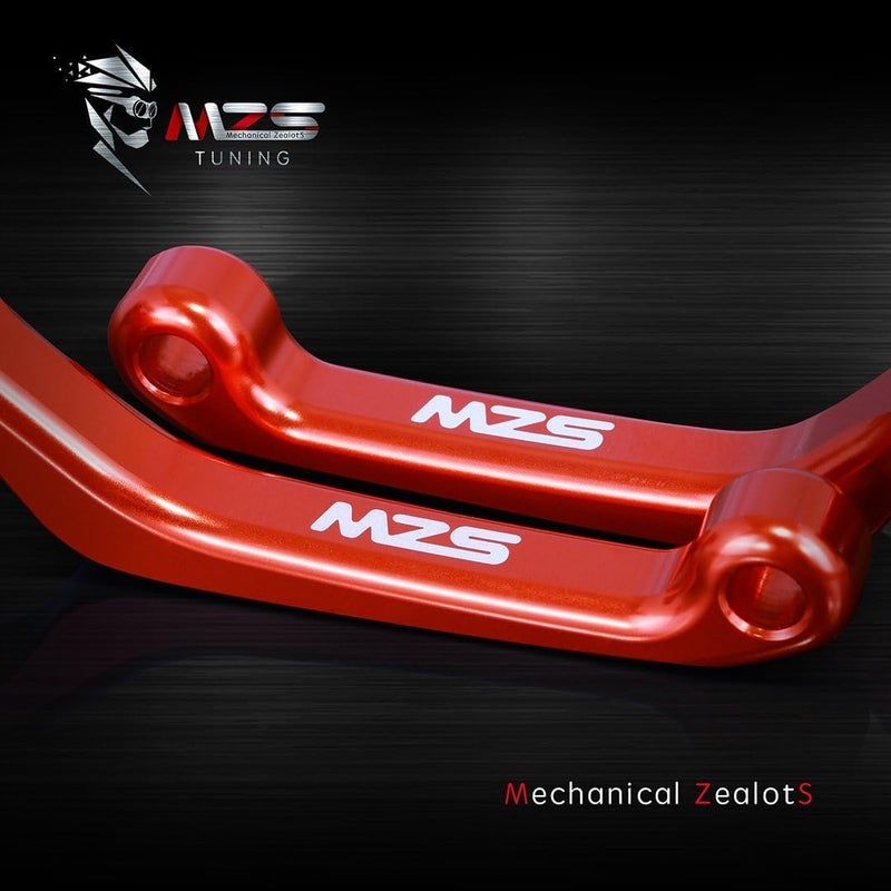 MZS مقابض فرامل القابض MZS مع تعديل المحور CNC لـ CRF250R، CRF450R، CRF450RX (2007-2018) - أحمر - Image 3