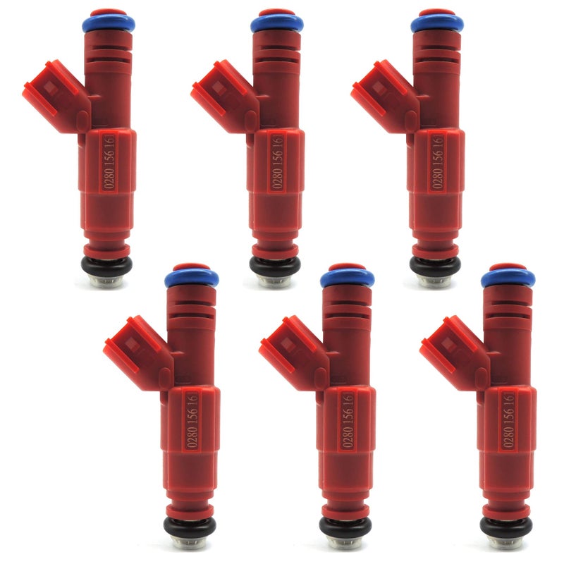 HiSport Fuel Injector 0280156161 6PCS Compatible with Jeep 40L 19992004 I6 Upgrade 12 Hole 22LB Injectors - Image 2