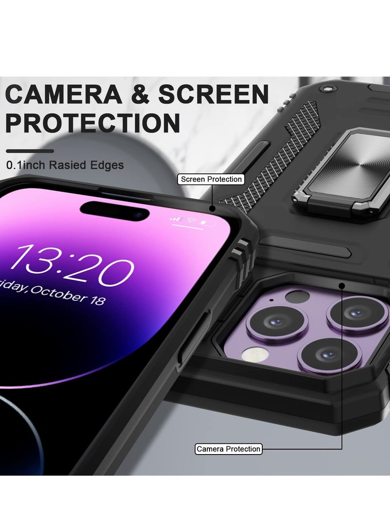 كاست ويف جراب لهاتف iPhone 14 Pro Max مع غطاء للكاميرا، جراب مع واقي للشاشة، جراب هاتف واقٍ شديد التحمل مع حامل لهاتف Apple iPhone 14 Pro Max - Image 5