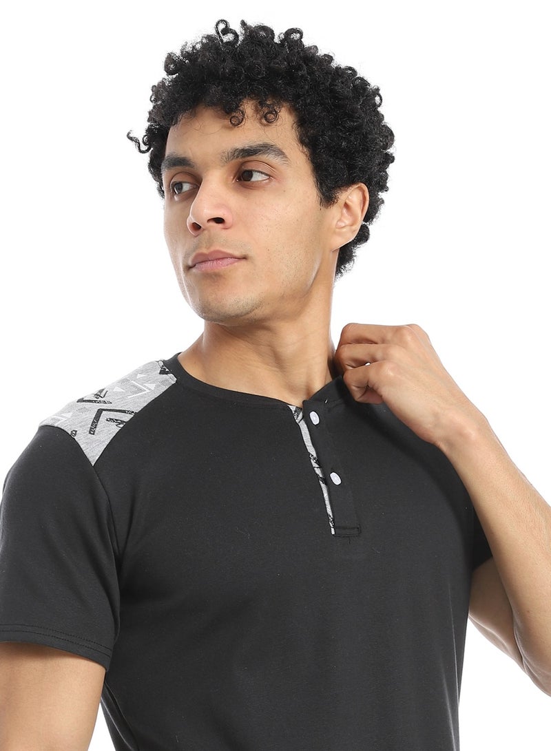 Caesar Men's 2-piece cotton half-sleeve pajamas - Image 5