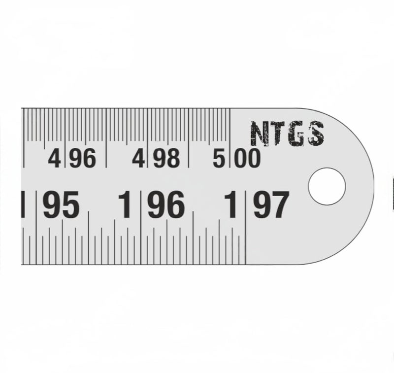 NTGS مسطرة قياس مزدوجة الجوانب للهندسة والعمارة والطلاب (197 بوصة، 500 سم) - Image 1